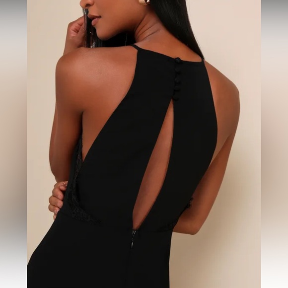 Lulus, black, lace-trimmed, maxi-dress - Picture 5 of 12